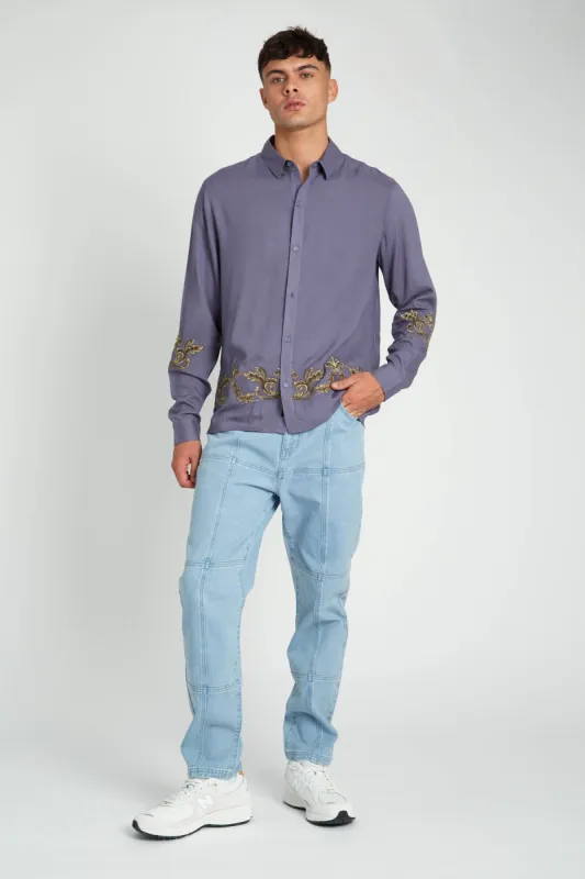 HEARST BAROQUE EMBROIDERED LENZING™ ECOVERO™ VISCOSE SHIRT made by NATIVE YOUTH