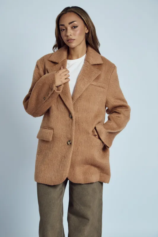 MARGOT BRUSHED WOOL BLAZER sold by NATIVE YOUTH