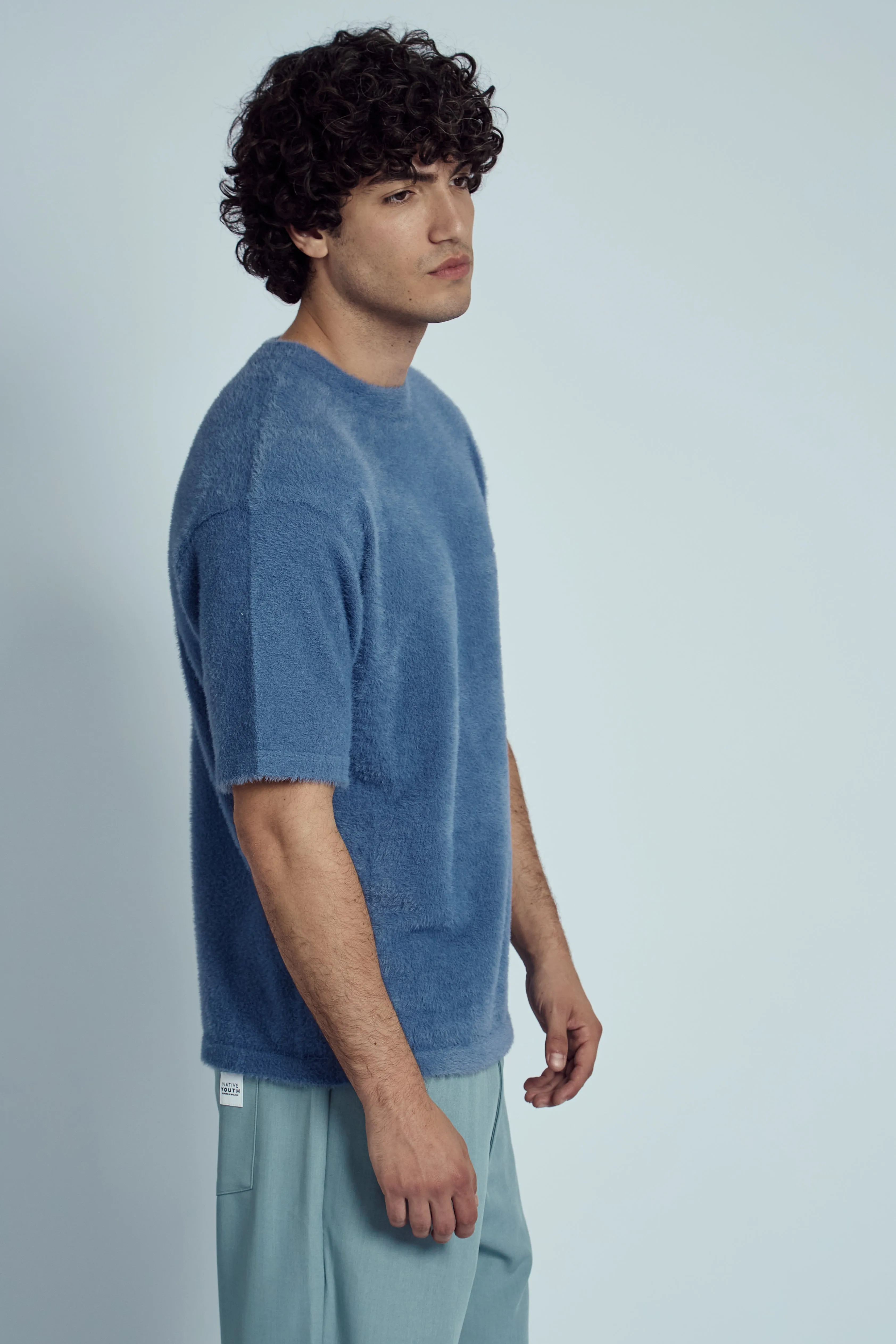 TULLOCH SHORT SLEEVE JUMPER IN FLUFFY KNIT sold by NATIVE YOUTH product image thumbnail 4