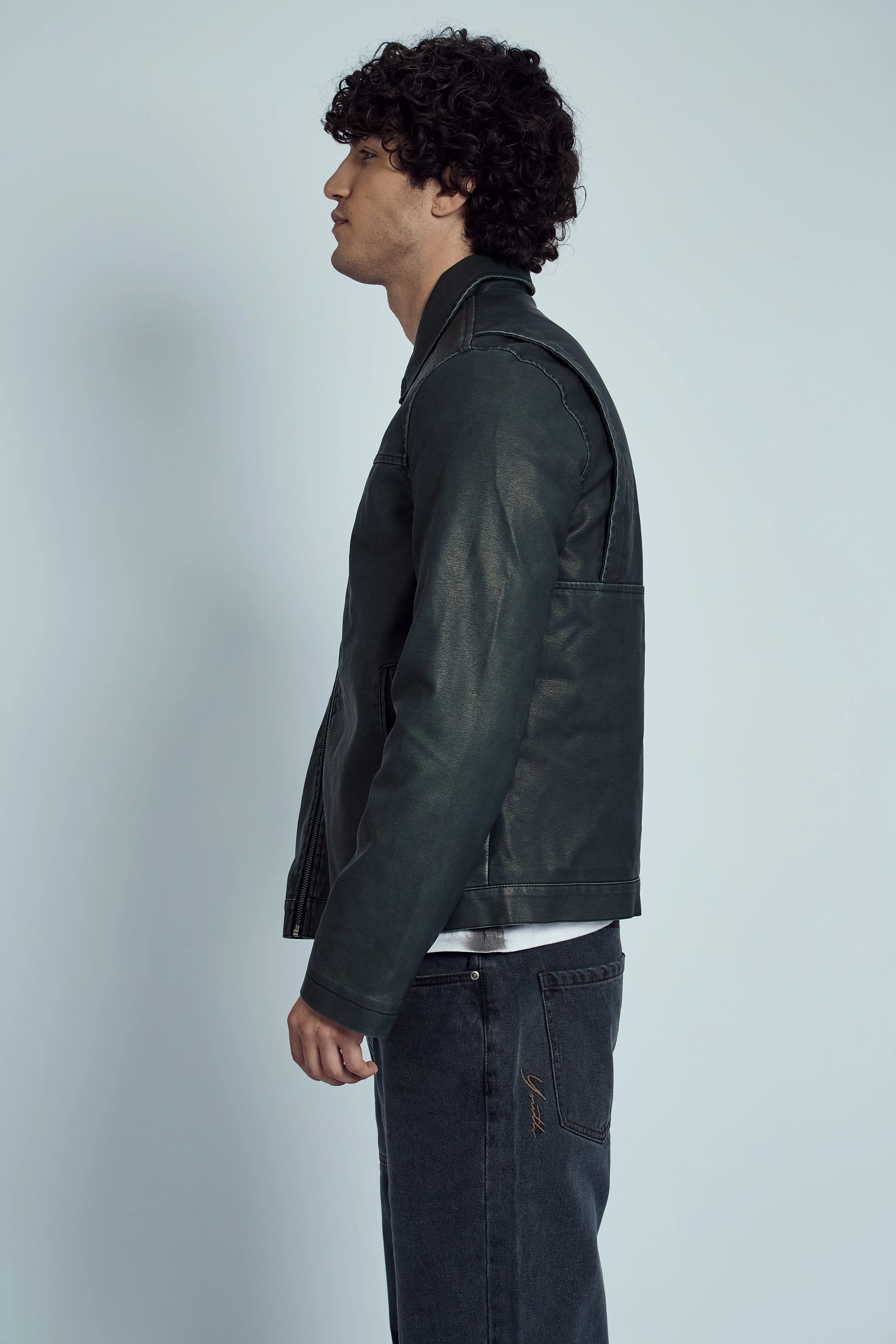 ALMOS WASHED EFFECT VEGAN LEATHER JACKET sold by NATIVE YOUTH product image thumbnail 5