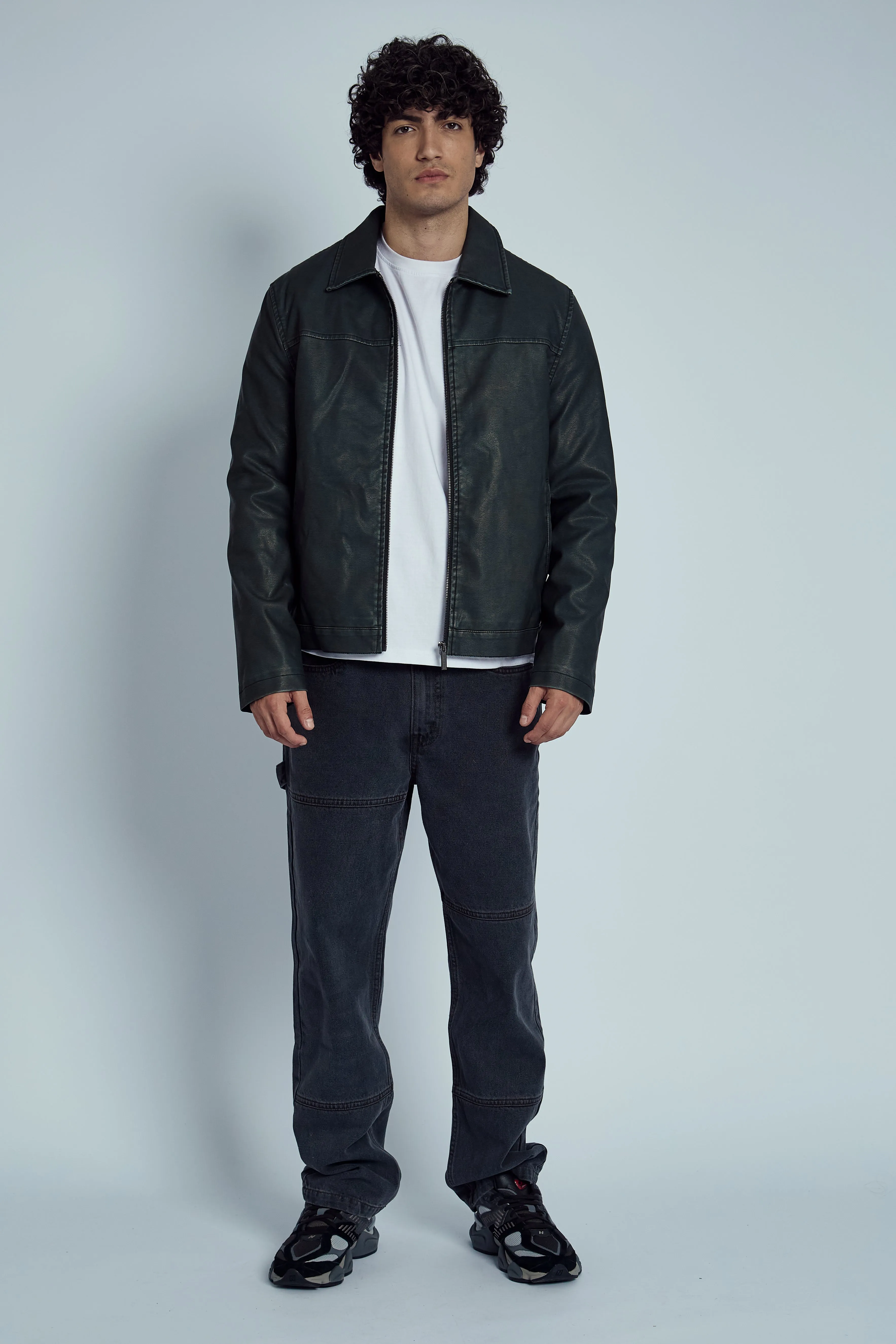 ALMOS WASHED EFFECT VEGAN LEATHER JACKET sold by NATIVE YOUTH product image thumbnail 2