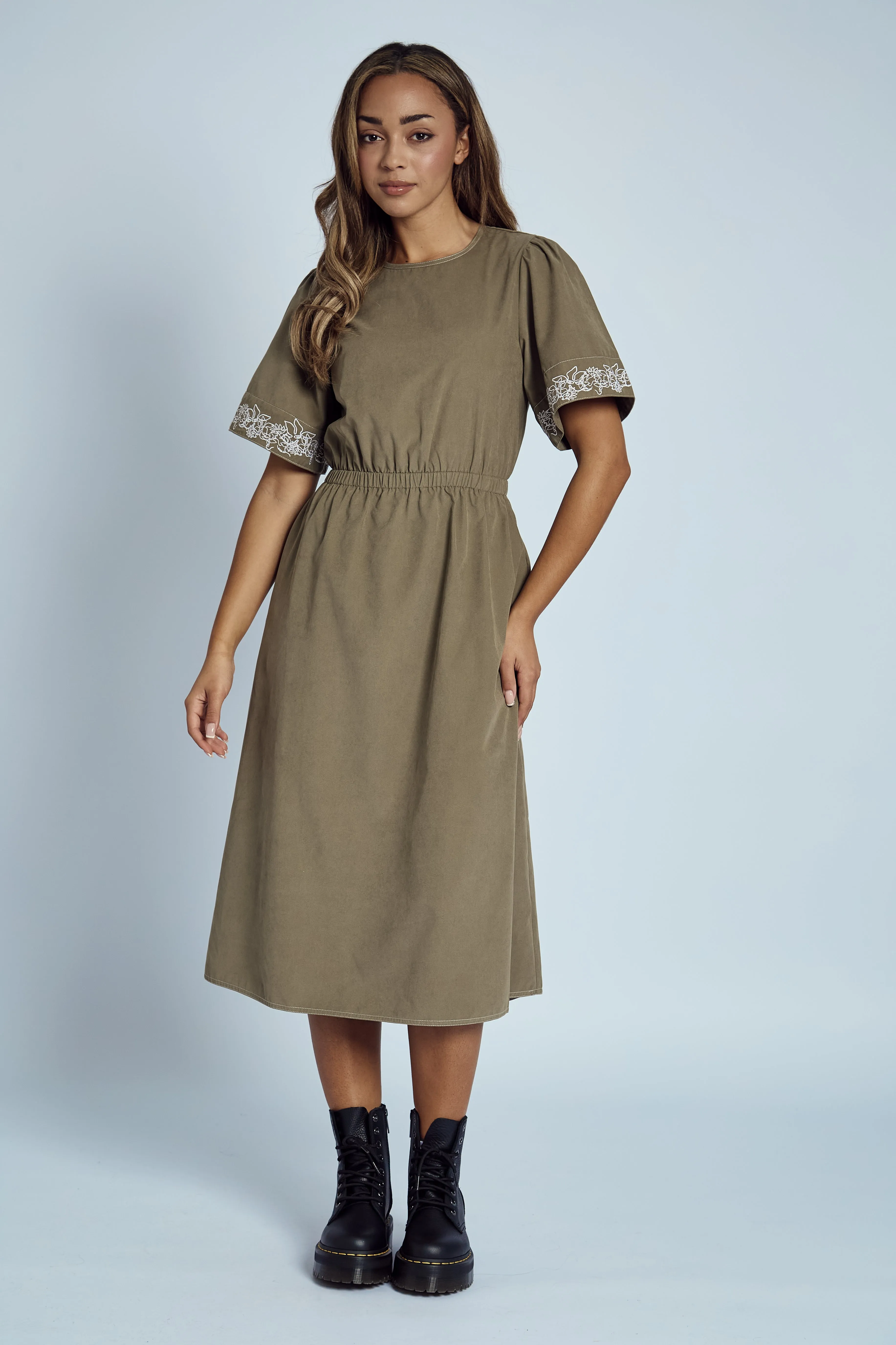 EVELYN EMBROIDERED MIDI DRESS sold by NATIVE YOUTH