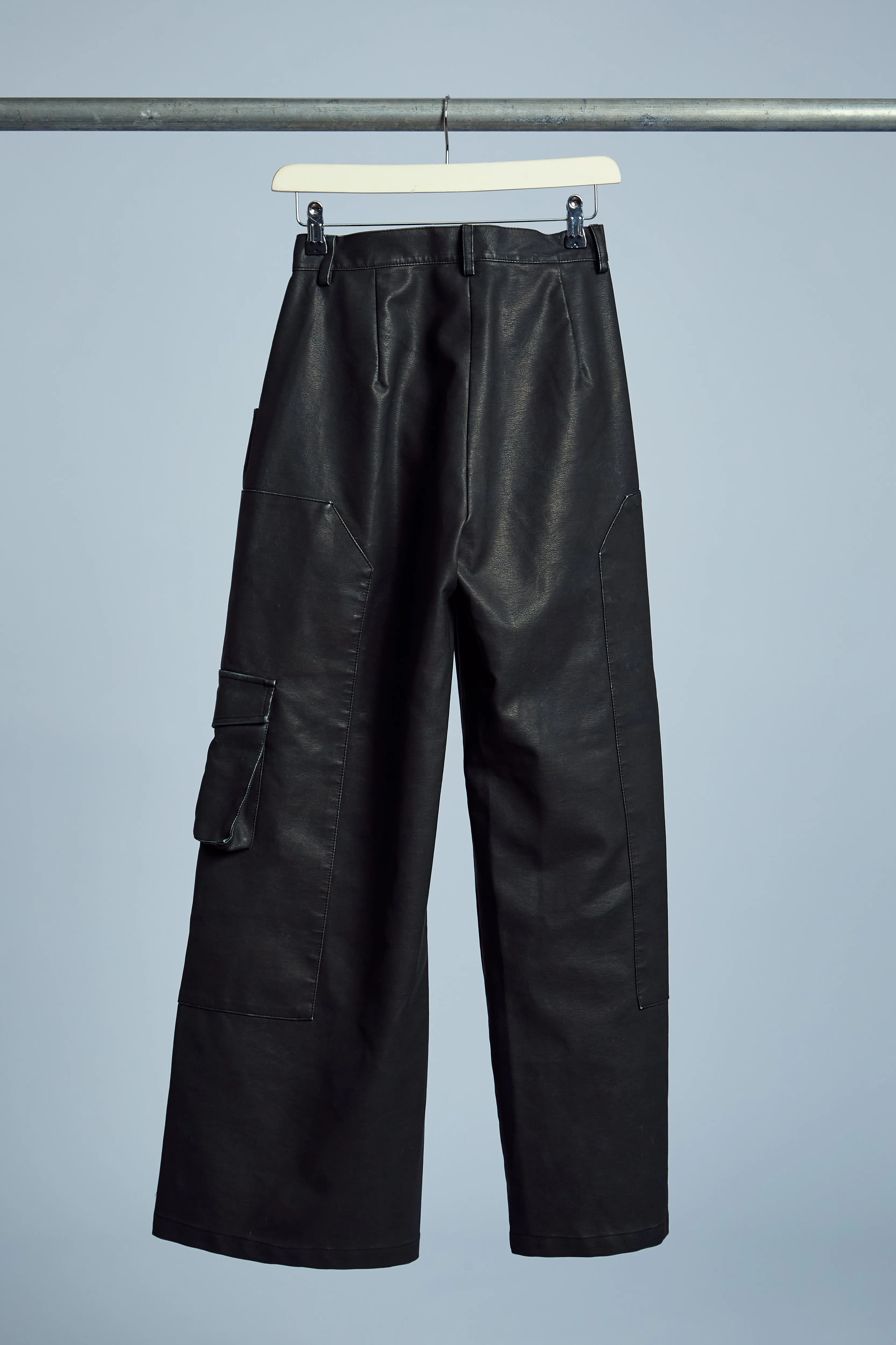 ALMOS VEGAN LEATHER WIDE LEG TROUSER sold by NATIVE YOUTH product image thumbnail 5