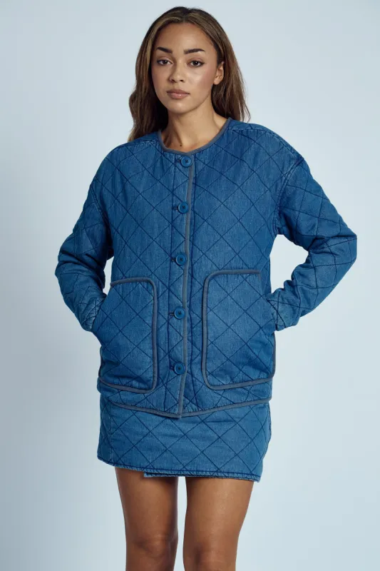 NADIA QUILTED WASHED JACKET sold by NATIVE YOUTH
