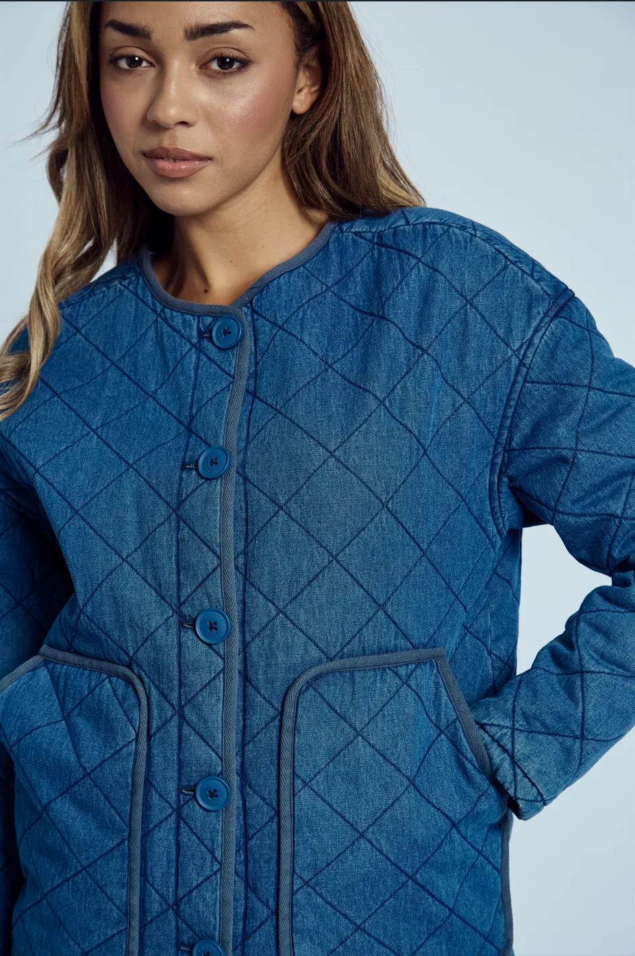 NADIA QUILTED WASHED JACKET sold by NATIVE YOUTH product image thumbnail 3