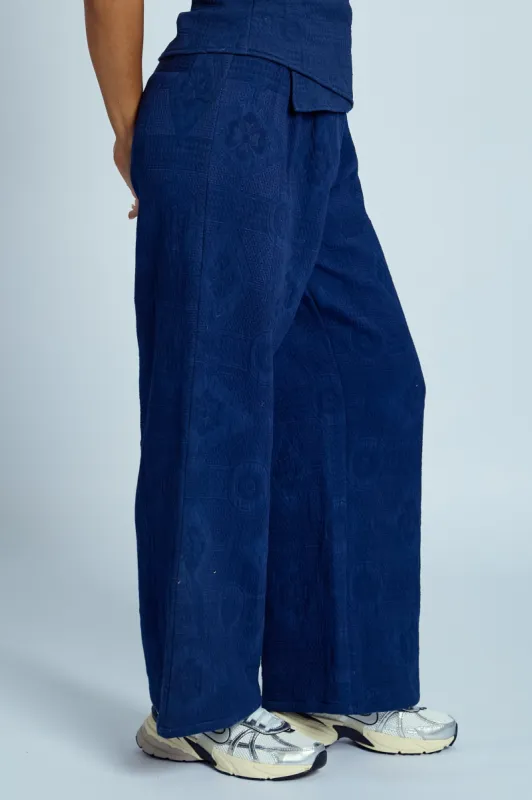 KATALINA TEXTURED WIDE LEG TROUSER made by NATIVE YOUTH