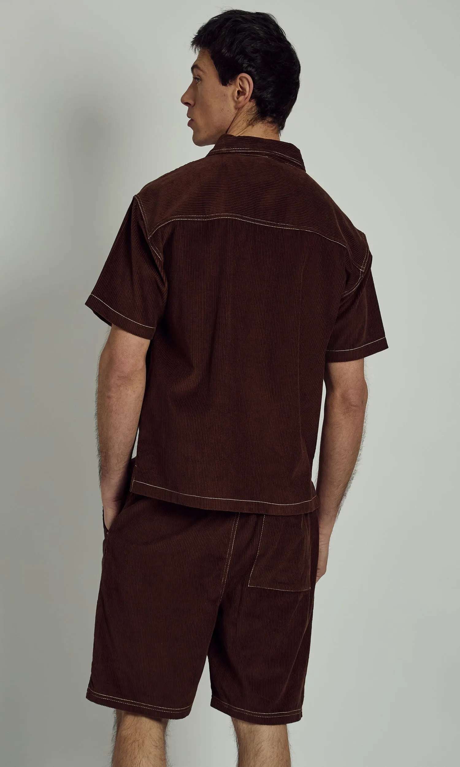 DEXTER CORDUROY BOXY SHIRT WITH FLORALS sold by NATIVE YOUTH product image thumbnail 4