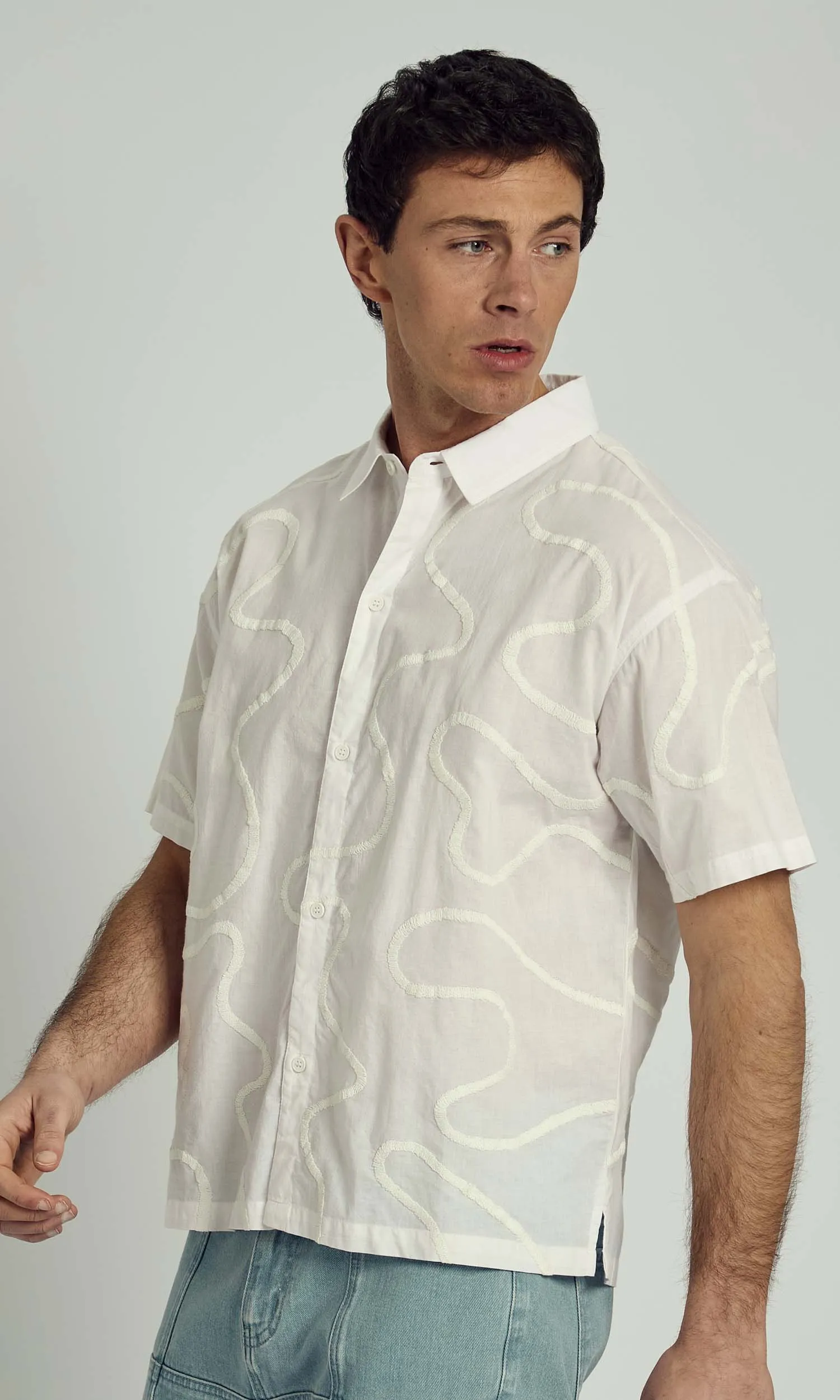 ELM ALL OVER EMBROIDERED SHIRT sold by NATIVE YOUTH product image thumbnail 2
