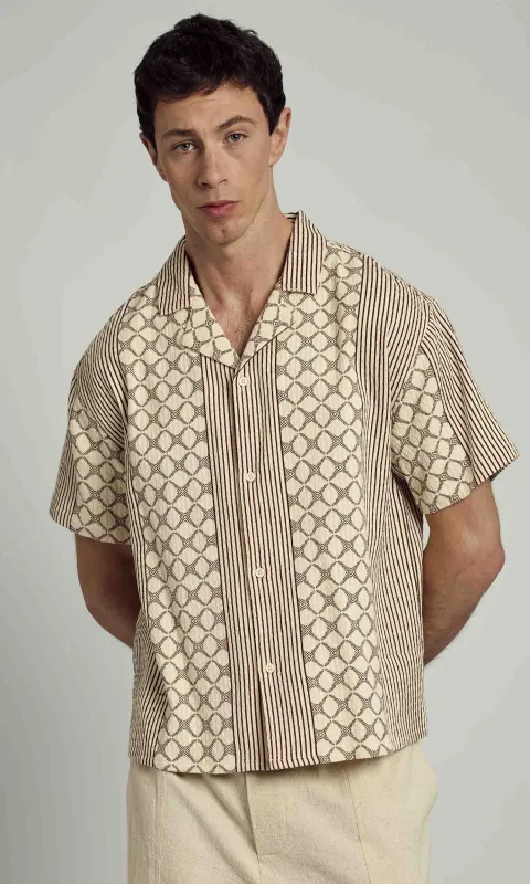 KINSLEY BOXY PRINTED SHIRT sold by NATIVE YOUTH