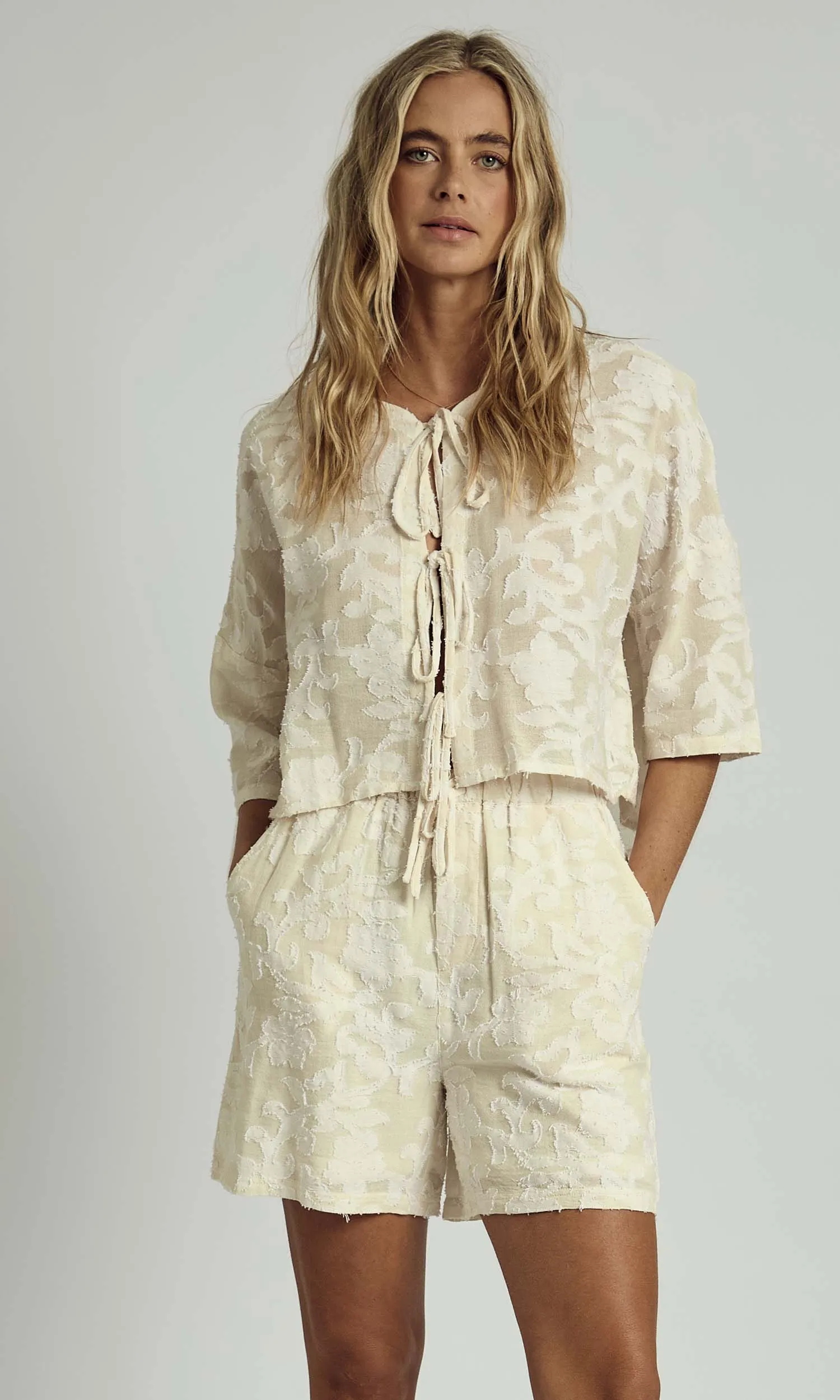 ROUGE EMBROIDERED SHORTS sold by NATIVE YOUTH product image thumbnail 2