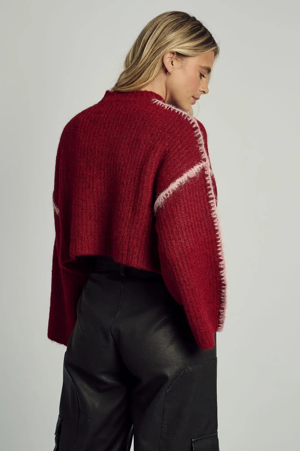 ROSALIE HAND EMBROIDERED WIDE SLEEVE KNITTED JUMPER sold by NATIVE YOUTH product image thumbnail 4