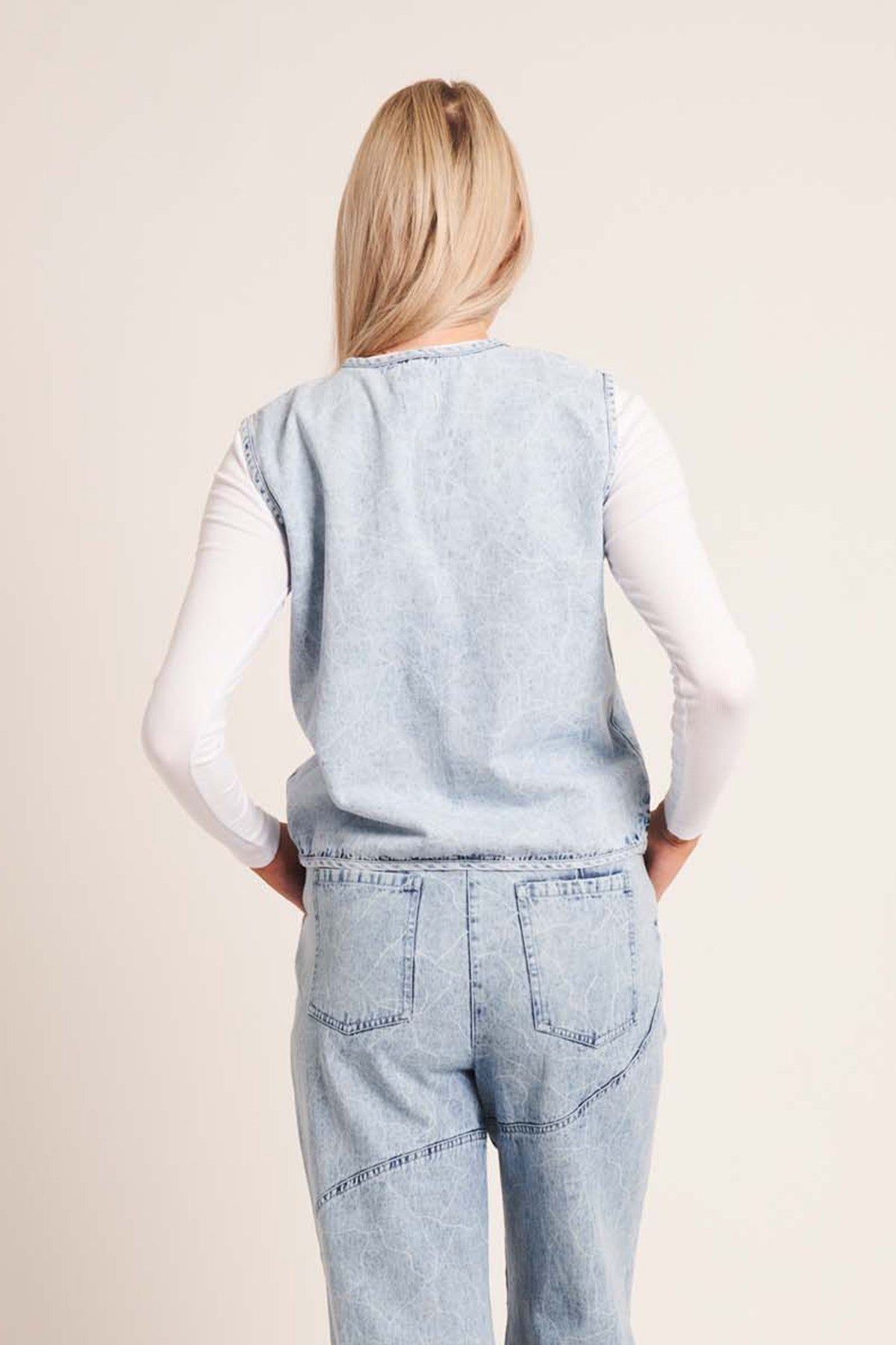 PHOEBE DENIM GILET sold by NATIVE YOUTH product image thumbnail 4