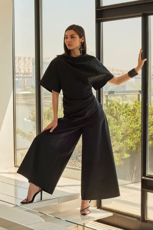 Taffeta Palazzo Pull On Pants sold by Natori