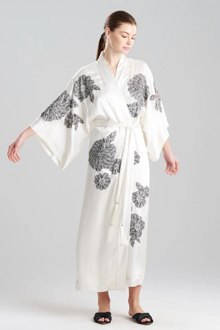 Couture Miyoshi Embroidered Silk Robe sold by Natori
