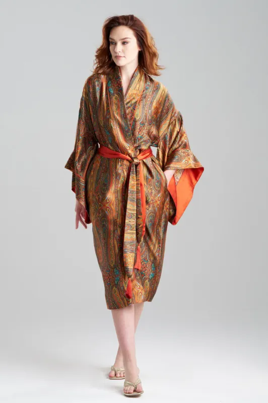 Paisley Drop Sleeve Silk Robe sold by Natori