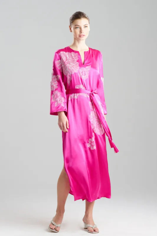 Couture Miyoshi Embroidered Silk Caftan sold by Natori