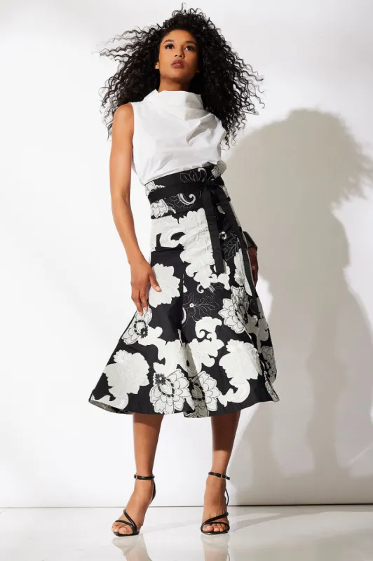Cressida Applique Flair Skirt sold by Natori