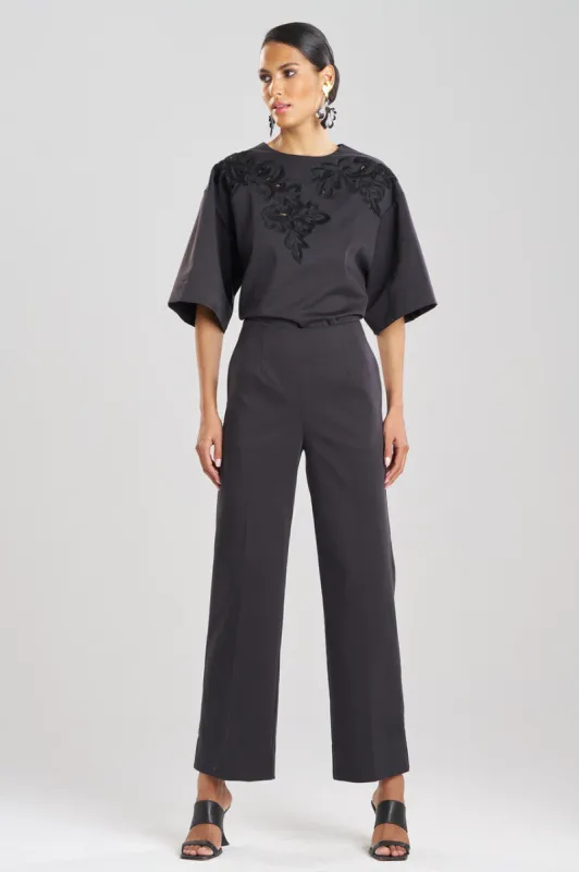 Cotton Chino Straight Leg Pants sold by Natori
