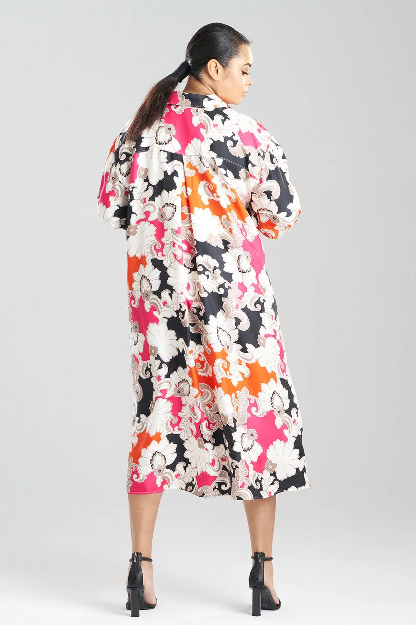 Cressida Printed Silk Twill Oversized Shirtdress sold by Natori product image thumbnail 4