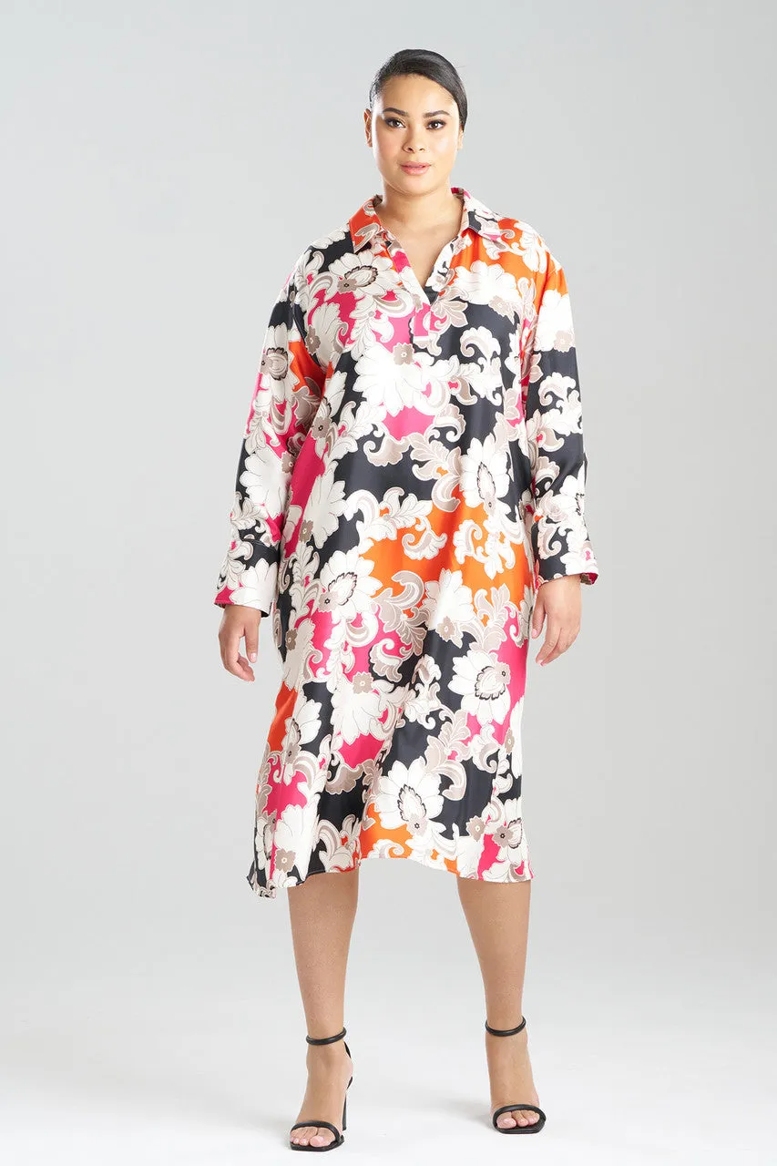 Cressida Printed Silk Twill Oversized Shirtdress sold by Natori product image thumbnail 3