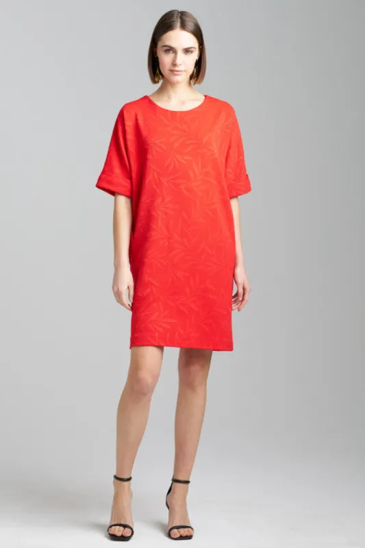 Leaves Jacquard T-Shirt Dress sold by Natori