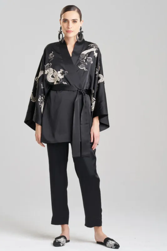 Dragon Luxe Charmeuse Embroidered Unisex Kimono sold by Natori