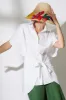 Cotton Poplin Kimono Wrap Shirt sold by Natori
