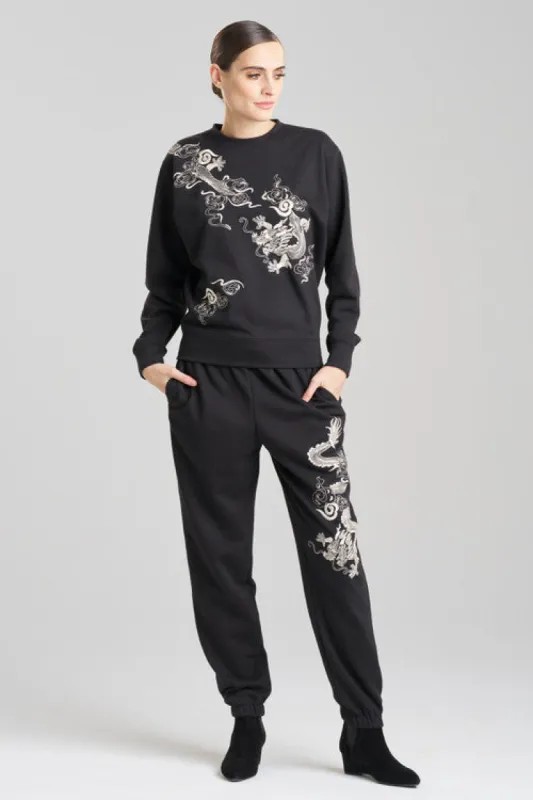 Dragon French Terry Embroidered Unisex Sweater sold by Natori