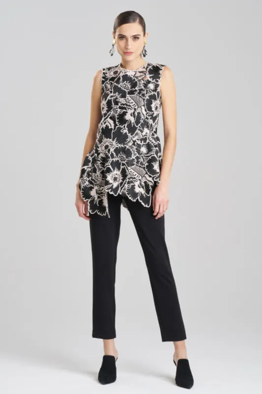 Cote D'Azur Embroidered Lace Asymmetric Top sold by Natori