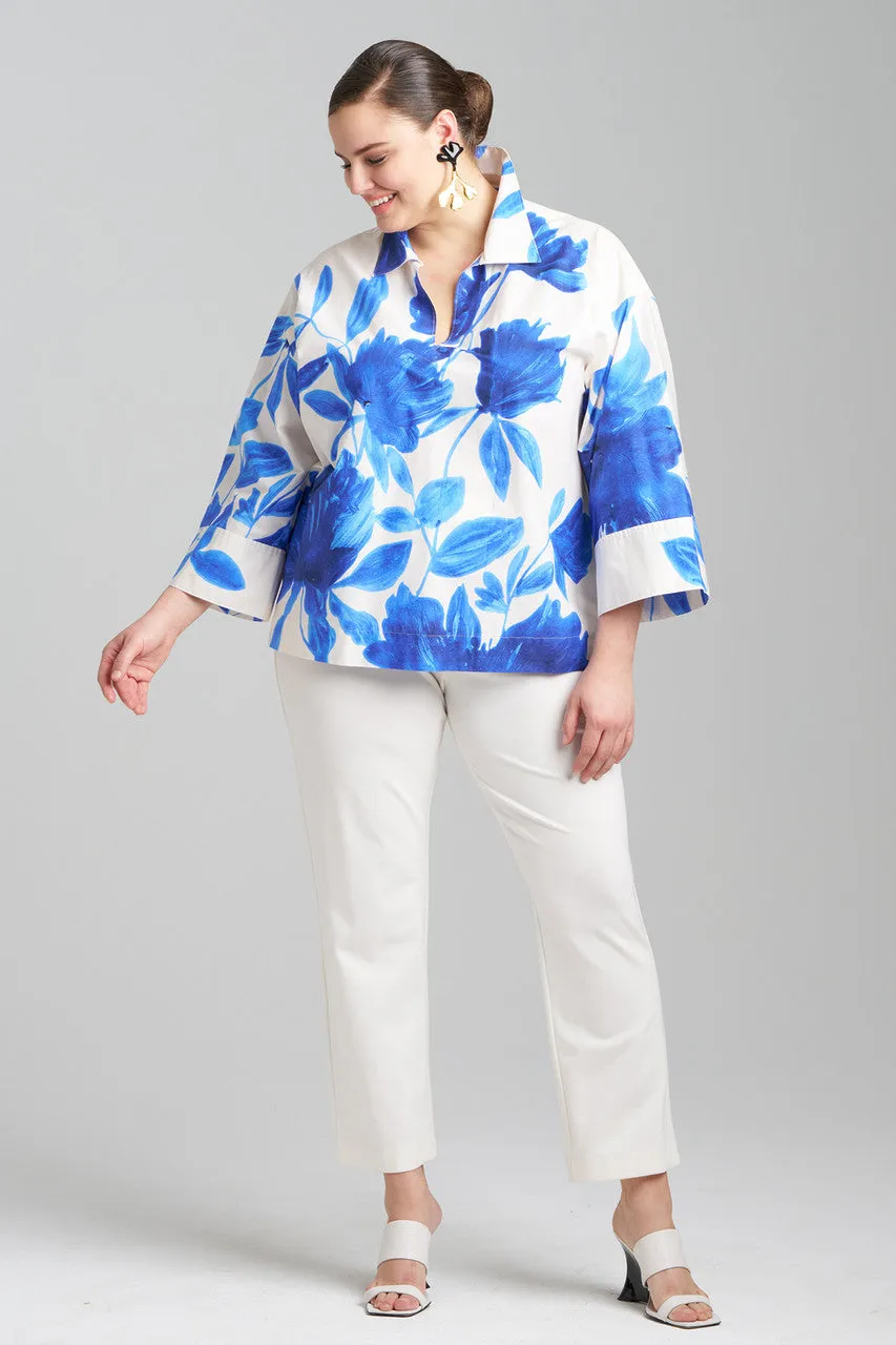 Andora Printed Cotton Poplin Kimono Wrap Shirt sold by Natori product image thumbnail 2