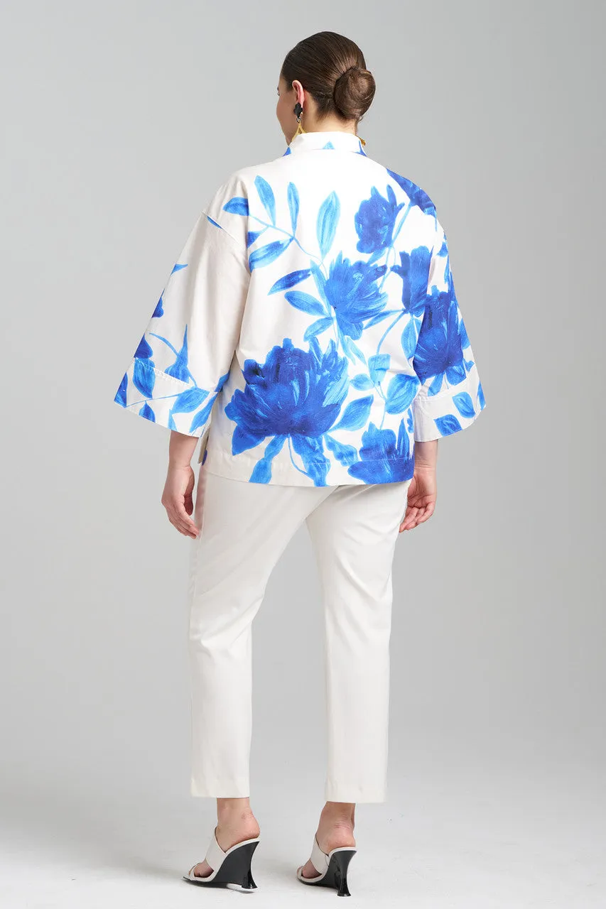 Andora Printed Cotton Poplin Kimono Wrap Shirt sold by Natori product image thumbnail 3