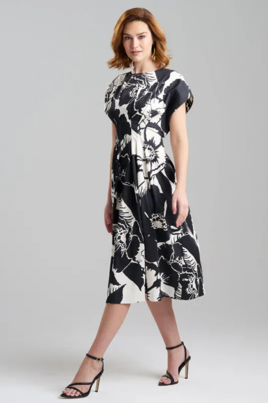 Cote D'Azur Cotton Chino Fit & Flare Pleated Dress sold by Natori