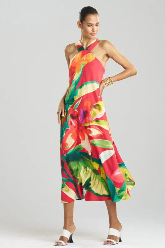 Mallorca Printed Cotton Silk Halter Dress sold by Natori