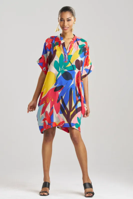 Antibes Printed Obi Silk Caftan Dress sold by Natori
