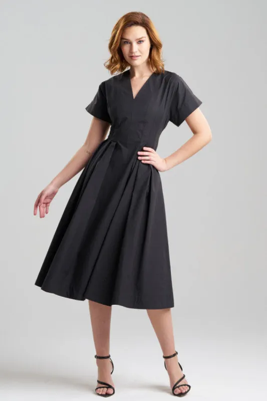 Tech Cotton Taffeta Pleated Dress sold by Natori