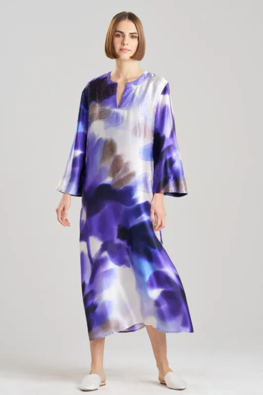 Malaga Embellished Silk Caftan sold by Natori