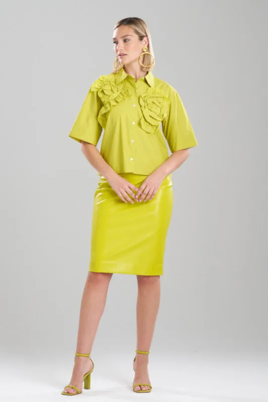 Techno Poplin Embroidered Shirt sold by Natori