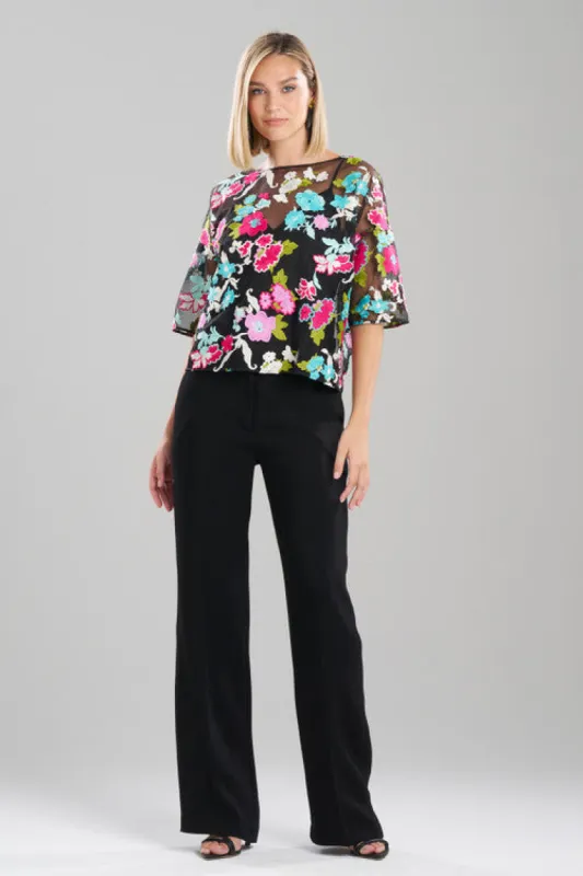 Tangier Embroidered Tulle Top sold by Natori