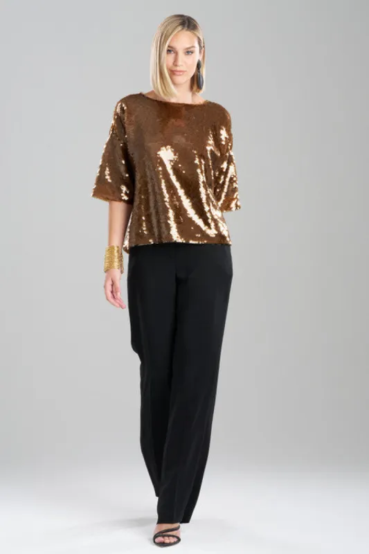 Paillettes Boat Neck Top sold by Natori