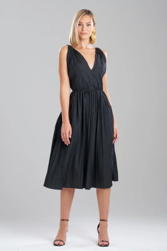 Taffeta Plisse A-line Dress sold by Natori