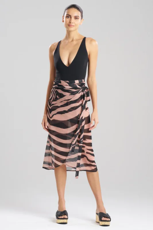 Zebra Mesh Sheer Sarong sold by Natori
