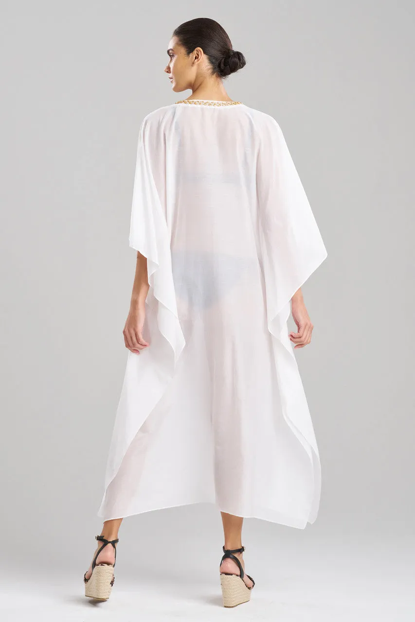 Cotton Silk Voile Beaded Sheer Caftan sold by Natori product image thumbnail 3