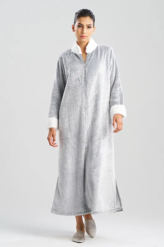 Frosted Cashmere Mandarin Zip Lounger sold by Natori