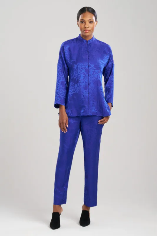 Ines Jacquard Mandarin Silk PJ sold by Natori