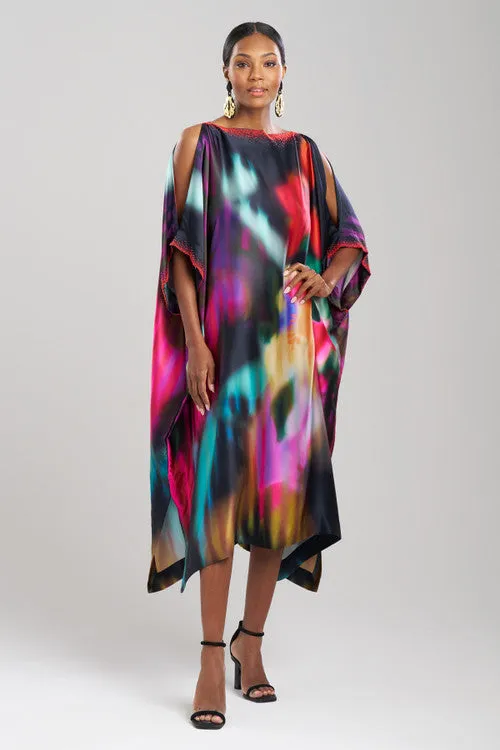 Melisande Beaded Cocoon Silk Caftan sold by Natori
