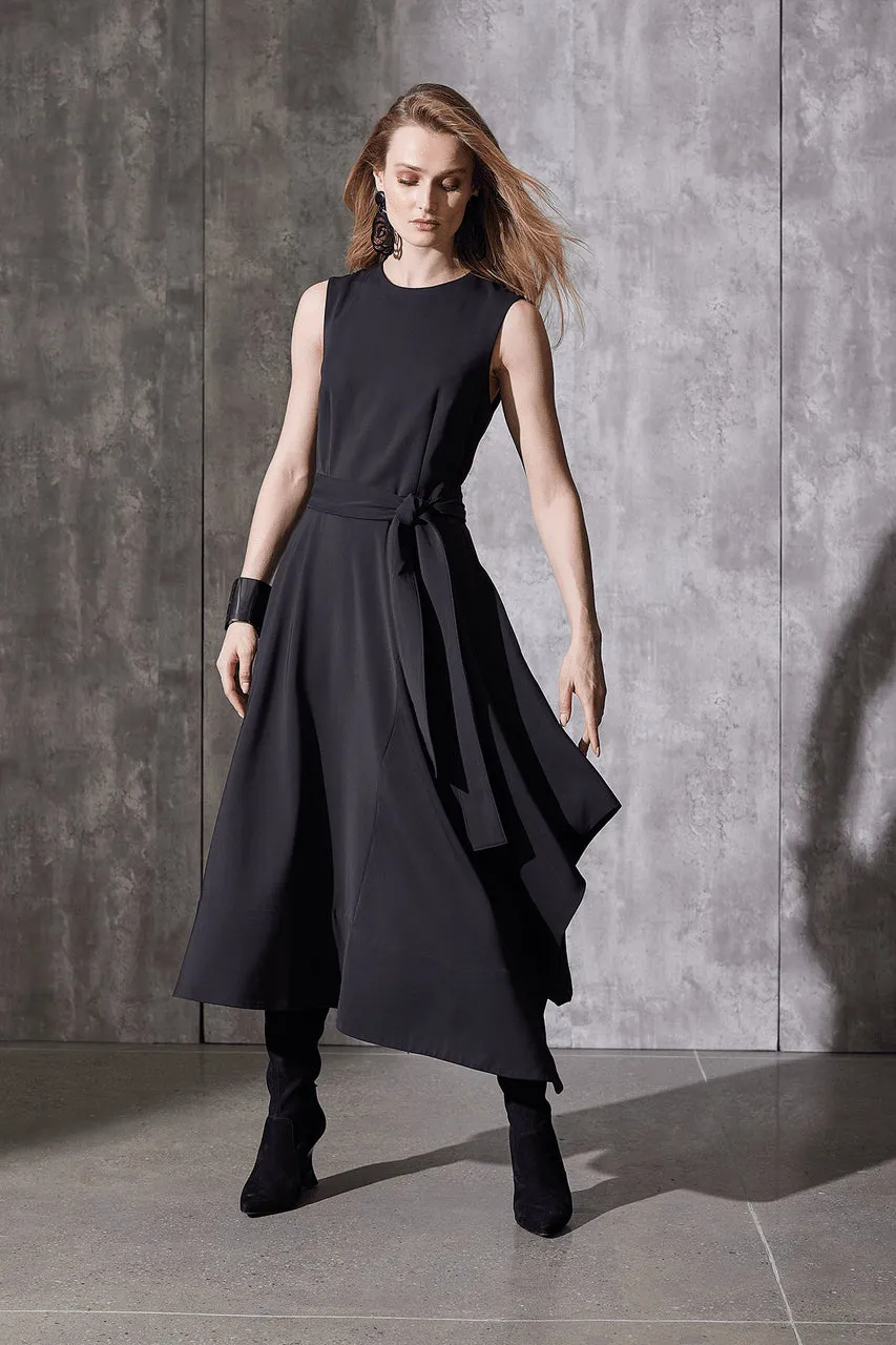 Crepe Asymmetrical Belted Dress sold by Natori product image thumbnail 4