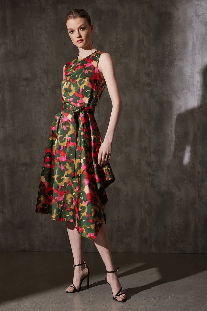 Floral Asymmetrical Boat Neck Dress sold by Natori product image thumbnail 4