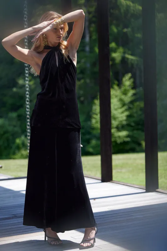 Couture Velvet Silk Palazzo Ankle Pants sold by Natori