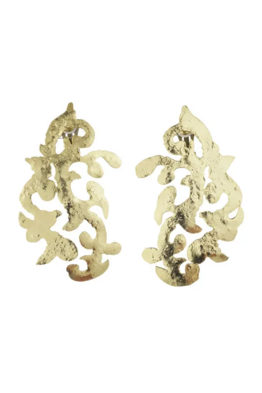 Gold Plated Scroll Earrings sold by Natori