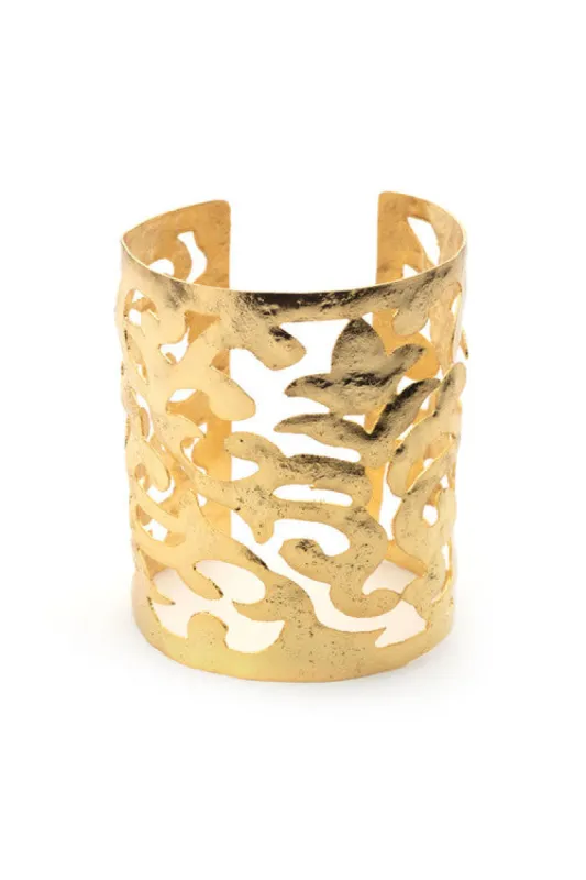 Gold Plated Scroll Cuff Bangle sold by Natori